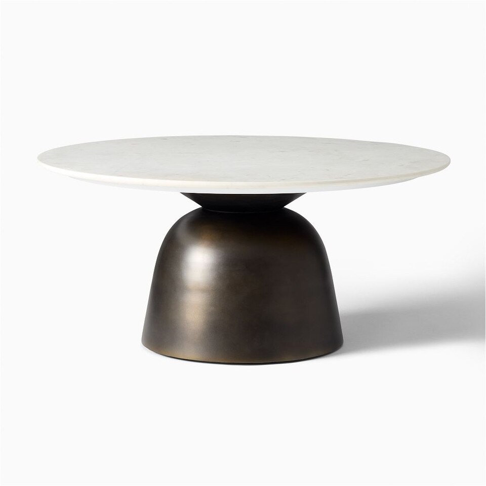 Olina Coffee Table 91cm - Modern Marble Elegance | West Elm UK